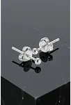 Kadın Gümüş Küpe - 3 mm 925 Ayar Gümüş Top Küpe