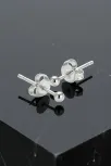 Kadın Gümüş Küpe - 3 mm 925 Ayar Gümüş Top Küpe