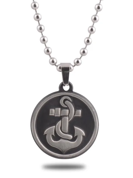 OttoMan Gemi Çapası Erkek Çelik Zincir Kolye CKLGEMICAPA-GMS