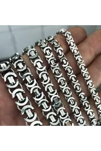 925 Ayar Gümüş Erkek Bileklik Künye Oksitli Euro Kral Model
