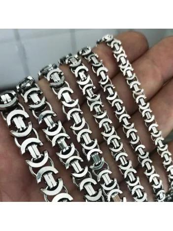 925 Ayar Gümüş Erkek Bileklik Künye Oksitli Euro Kral Model 925 Ayar Gümüş Erkek Bileklik Künye Oksitli Euro Kral Model