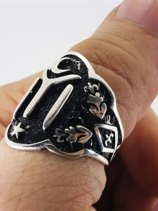 IYI Kayı Boyu Gümüş Erkek Zihgir Yüzük Parmak Ölçüsü Gerekmez