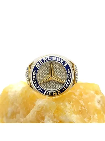 Mercedes Benz Logolu Erkek Gümüş Yüzük Mercedes Benz Logolu Erkek Gümüş Yüzük