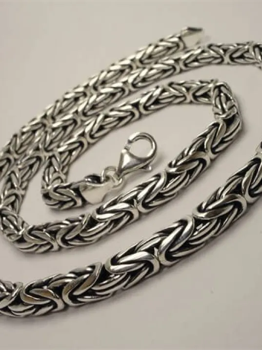 Kral Erkek Gümüş Zincir Kolye 5,2mm Kalın Model