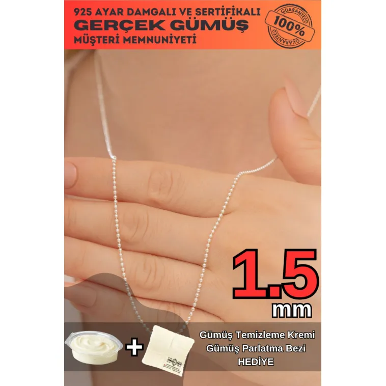Kadın Gümüş Kolye - Top Zincir Model 925 Ayar Gümüş Kadın Kolye Zincir Kadın Gümüş Kolye - Top Zincir Model 925 Ayar Gümüş Kadın Kolye Zincir