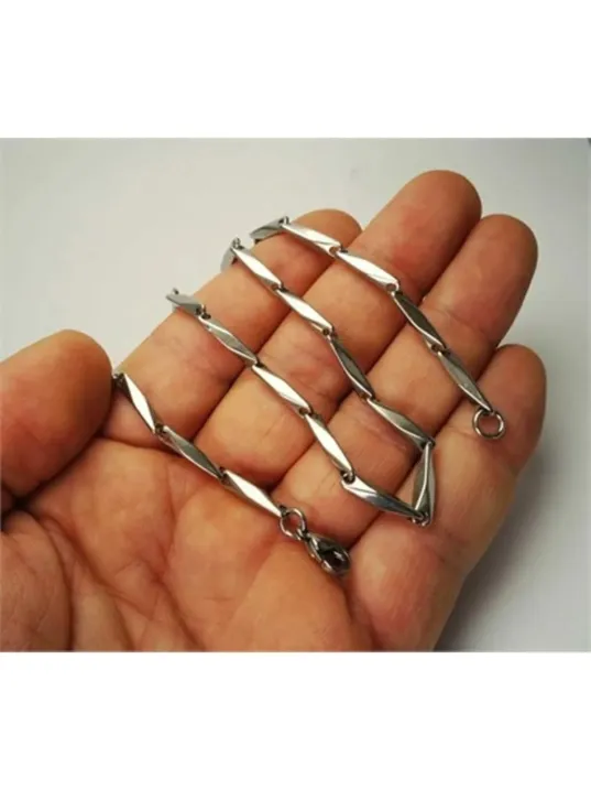 Çelik Erkek Kolye Zincir Ince Kibar Model