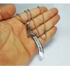Erkek Çelik Zülfikar Zincir Kolye Büyük Boy Erkek Çelik Zülfikar Zincir Kolye Büyük Boy