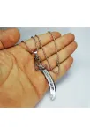 Erkek Çelik Zülfikar Zincir Kolye Büyük Boy Erkek Çelik Zülfikar Zincir Kolye Büyük Boy