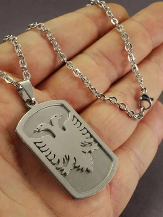 OttoMan Arnavut Kartalı Çelik Erkek Kolye Zincir