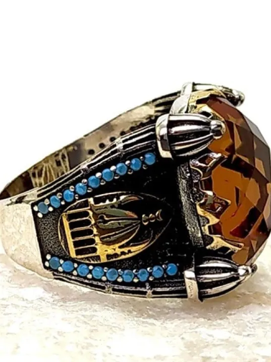 Cami Temalı Gümüş Erkek Yüzük Cami Temalı Gümüş Erkek Yüzük