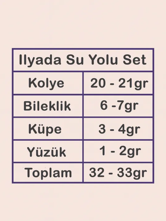 İlyada Bayan Zirkon Taşlı Gümüş Su Yolu Set - Kolye, Bileklik, Küpe, Yüzük İlyada Bayan Zirkon Taşlı Gümüş Su Yolu Set - Kolye, Bileklik, Küpe, Yüzük