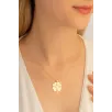 Kadın Gümüş Kolye - Altın Kaplama 4 Yapraklı Yonca Motifli Gümüş Kolye Kadın Gümüş Kolye - Altın Kaplama 4 Yapraklı Yonca Motifli Gümüş Kolye