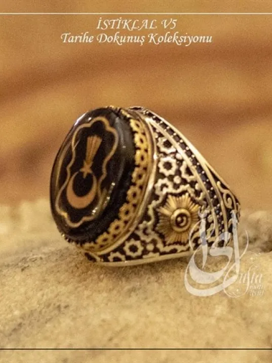 İslam Usta Tasarımı İstiklal Model 5 Gümüş Erkek Yüzük