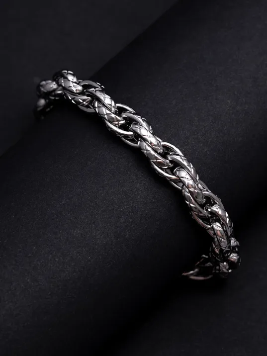 Erkek Çelik Bileklik - Sarmal Model Çelik Bileklik