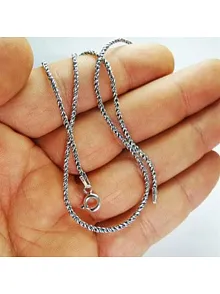 Halat Gümüş Erkek Kolye Zincir İnce Oksitli Model Halat Gümüş Erkek Kolye Zincir İnce Oksitli Model