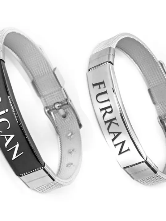 İsim Yazılabilir Siyah Plakalı Kemer Modeli Erkek Çelik Bileklik CBLSYHISIM1-BYZ İsim Yazılabilir Siyah Plakalı Kemer Modeli Erkek Çelik Bileklik CBLSYHISIM1-BYZ