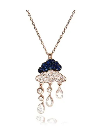 Gümüş Bayan Bulut Yağmur Kolye