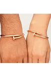 Erkek Bayan Çelik Bileklik - Paslanmaz Spiral Çelik Çivi Bileklik-Rose