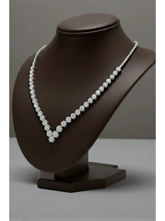 Kadın Gümüş Kolye - Ahsen Gümüş Su Yolu Kadın Kolye