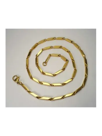 Erkek Gold İnce Zincir Çelik Kolye Erkek Gold İnce Zincir Çelik Kolye