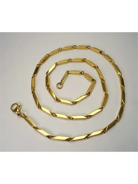 Erkek Gold İnce Zincir Çelik Kolye