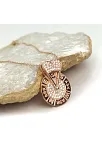Rose Renk Çarkıfelek Bayan Gümüş Kolye