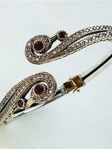 Gümüş Bronz Otantik Bayan Bileklik Bilezik