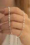 Kadın Gümüş Kolye - 2.5 mm Desenli Barlı Model Gümüş Kolye