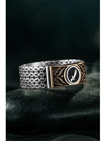 Erkek Gümüş Yüzük - Kral Zincirli Zülfikar Kılıcı İşlemeli Erkek Yüzük Erkek Gümüş Yüzük - Kral Zincirli Zülfikar Kılıcı İşlemeli Erkek Yüzük