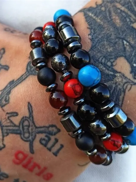 Doğaltaş 3 lu Set  Unisex Bileklik