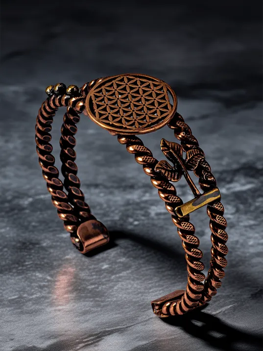 Kadın Bakır Bileklik - Lotus Yaşam Çiçeği Kadın Bileklik Bilezik Kadın Bakır Bileklik - Lotus Yaşam Çiçeği Kadın Bileklik Bilezik