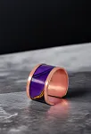 Kadın Bakır Yüzük - Laura Model Özel Baskı Metal Kutu Ve Kuvars Taşı