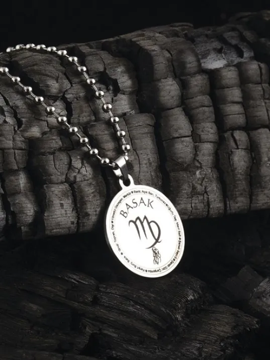 Başak Burcu Kolye Kadın Erkek Çelik Kolye Top Zincir CKLBASAKBRC-GMS Başak Burcu Kolye Kadın Erkek Çelik Kolye Top Zincir CKLBASAKBRC-GMS