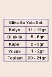 Elika Bayan Zirkon Taşlı Gümüş Su Yolu Set - Kolye, Bileklik, Küpe, Yüzük