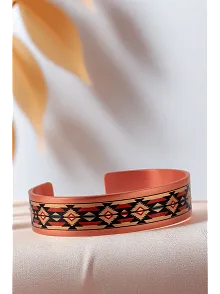 Kadın Bakır Bileklik - Daria Model Özel Baskı Metal Kutu Ve Kuvars Taşı