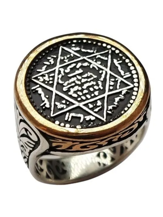 Hz. Süleyman Mührü Otantik Model Gümüş Erkek Yüzük