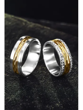 Erkek Kadın Gümüş Alyans - Halat Tasarımı 925 Ayar Erkek Kadın Yüzük Erkek Kadın Gümüş Alyans - Halat Tasarımı 925 Ayar Erkek Kadın Yüzük