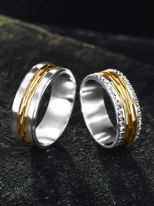 Erkek Kadın Gümüş Alyans - Halat Tasarımı 925 Ayar Erkek Kadın Yüzük