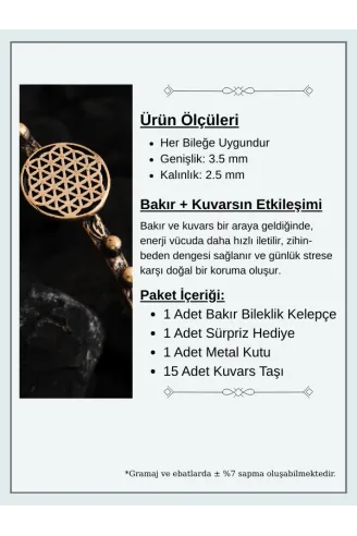 Kadın Bakır Bileklik - Lotus Çiçeği Model Kadın Bakır Kelepçe Bileklik Bilezik