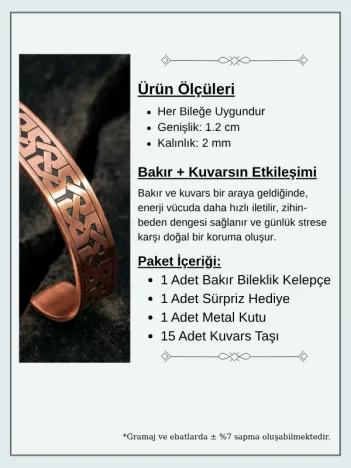 Kadın Erkek Saf Bakır Bileklik Kalın Zevahir Model Metal Kutu Doğal Taşlar Bakır Kelepçe Bilezik