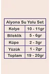 Alyona Bayan Zirkon Taşlı Gümüş Su Yolu Set - Kolye, Bileklik, Küpe, Yüzük