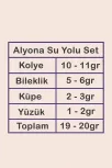 Alyona Bayan Zirkon Taşlı Gümüş Su Yolu Set - Kolye, Bileklik, Küpe, Yüzük Alyona Bayan Zirkon Taşlı Gümüş Su Yolu Set - Kolye, Bileklik, Küpe, Yüzük