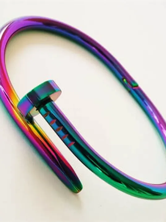 Fosforlu Hakiki 316L Çelik Çivi Bileklik Unisex Model!!