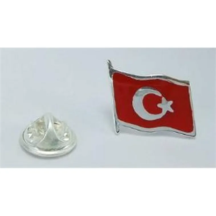 Türk Bayrağı Mineli Gümüş Rozet Türk Bayrağı Mineli Gümüş Rozet