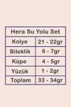 Hera Bayan Zirkon Taşlı Gümüş Su Yolu Set - Kolye, Bileklik, Küpe, Yüzük Hera Bayan Zirkon Taşlı Gümüş Su Yolu Set - Kolye, Bileklik, Küpe, Yüzük