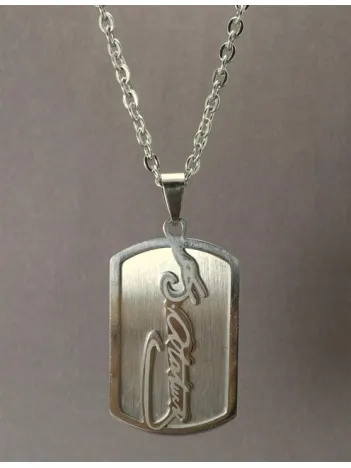 OttoMan Atatürk İmzalı Çelik Erkek Kolye Zincir