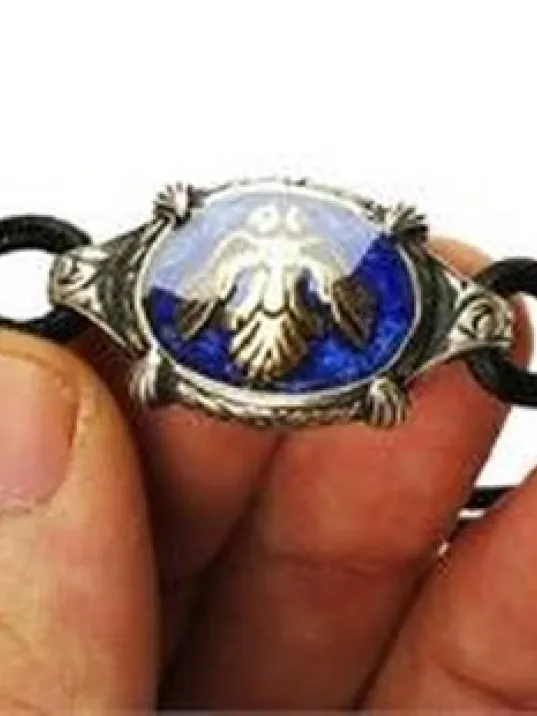 Çift Başlı Selçuklu Kartalı Deri Gümüş Erkek Bileklik Çift Başlı Selçuklu Kartalı Deri Gümüş Erkek Bileklik