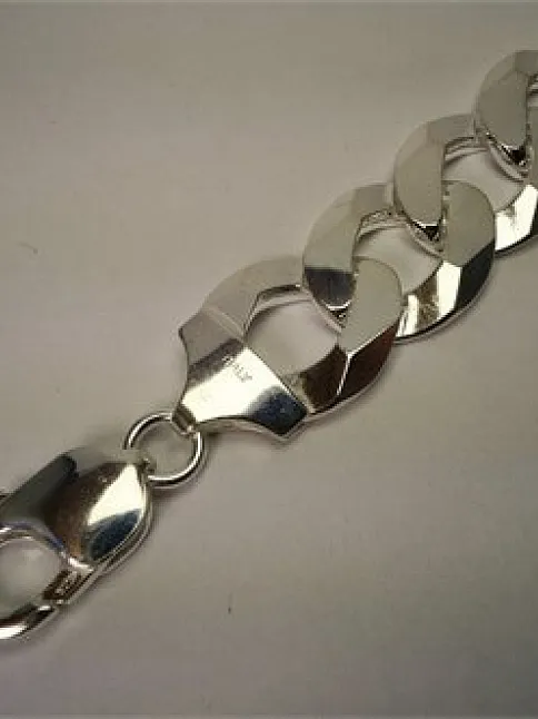 İTALYAN GURMET GÜMÜŞ ERKEK BİLEKLİK KÜNYE KALIN MODEL 44GR