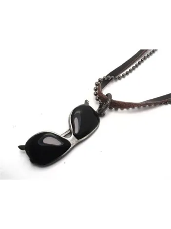 Güneş Gözlüğü Erkek Deri Kolye