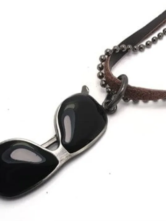 Güneş Gözlüğü Erkek Deri Kolye Güneş Gözlüğü Erkek Deri Kolye